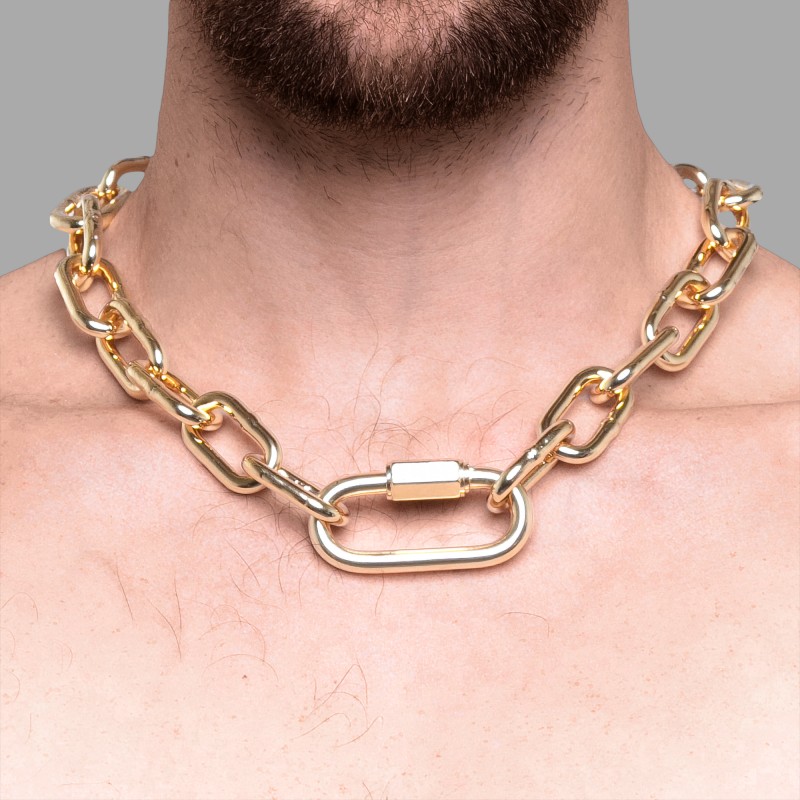 BDSM Chain Collar - Gold