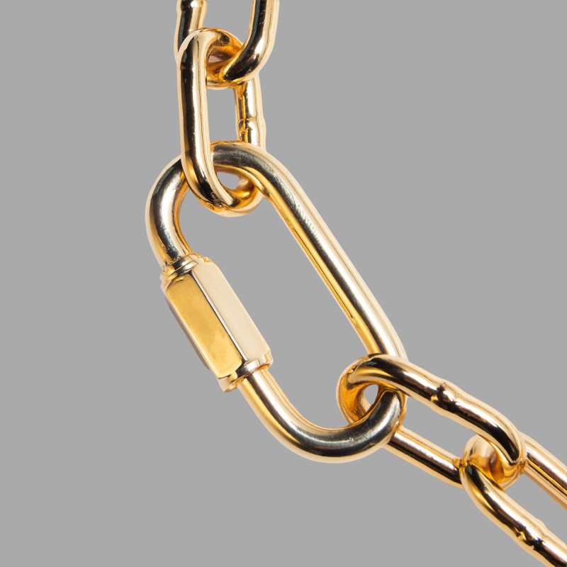Řetězový obojek BDSM - zlatý - 4