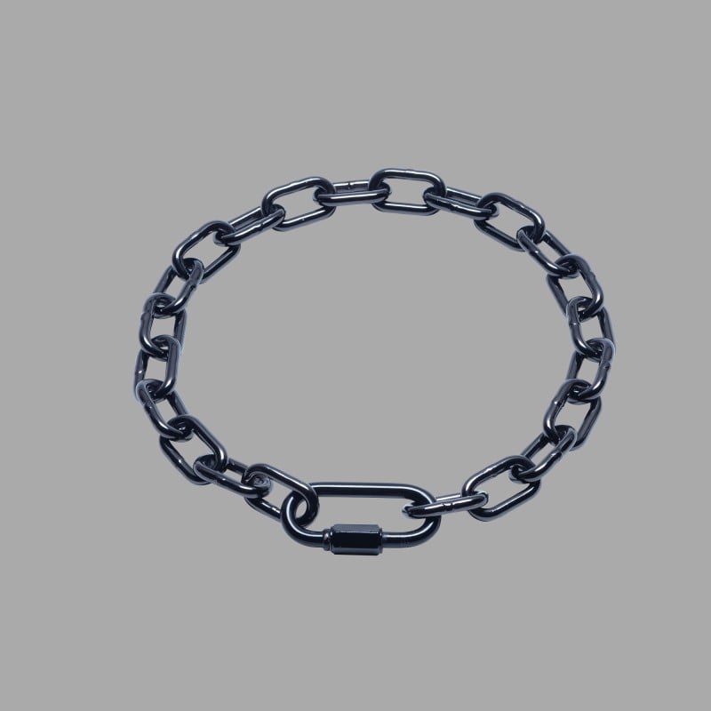 BDSM Chain Collar - Ruthenium