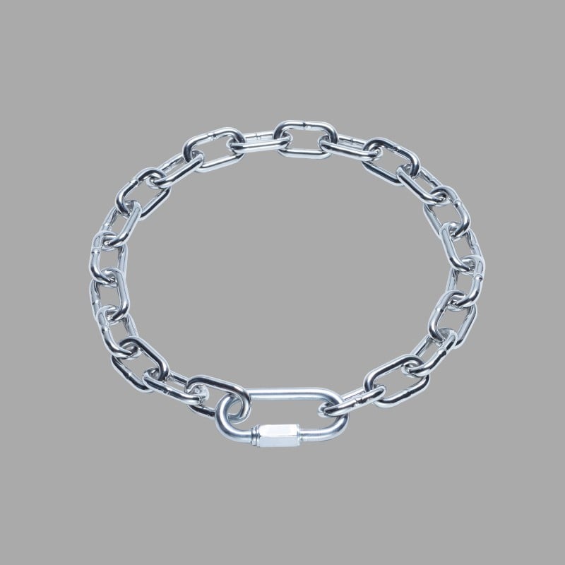 BDSM Chain Collar - Palladium