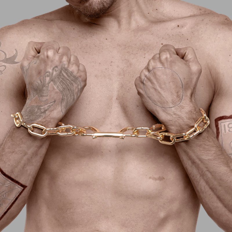 Řetězová pouta - zlatá - 3