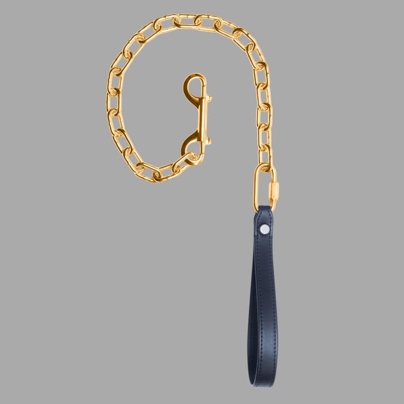 Golden BDSM Chain Leash - A symbol of luxury and control