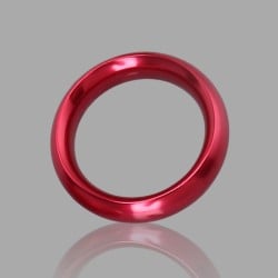 Metal Cock Ring - AlphaMale - red