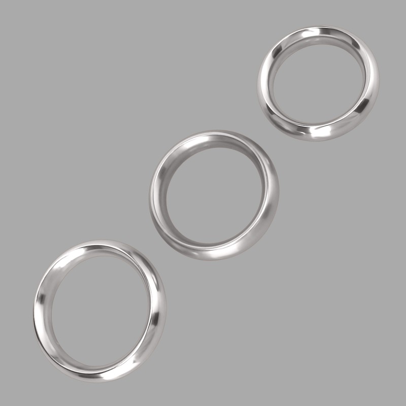 Metal Cock Ring - AlphaMale - silver