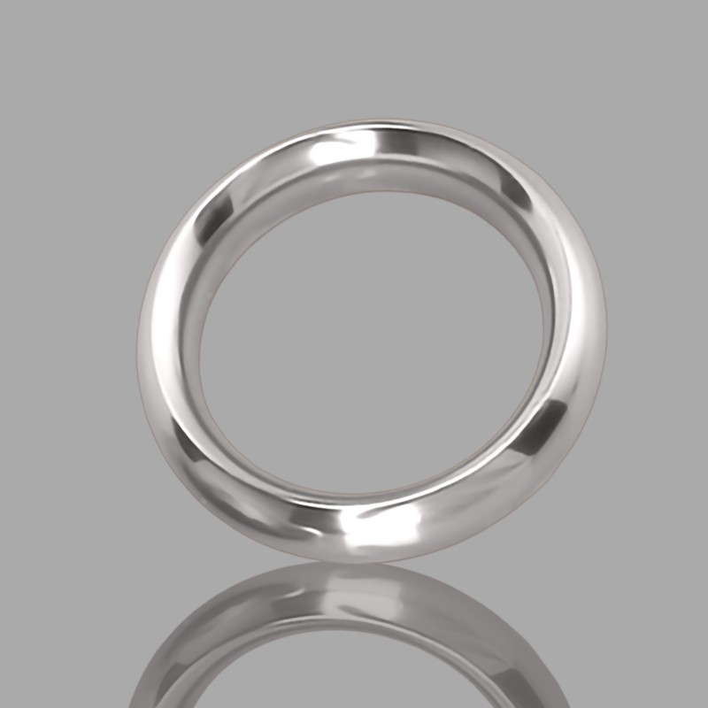 Metal Cock Ring - AlphaMale - silver