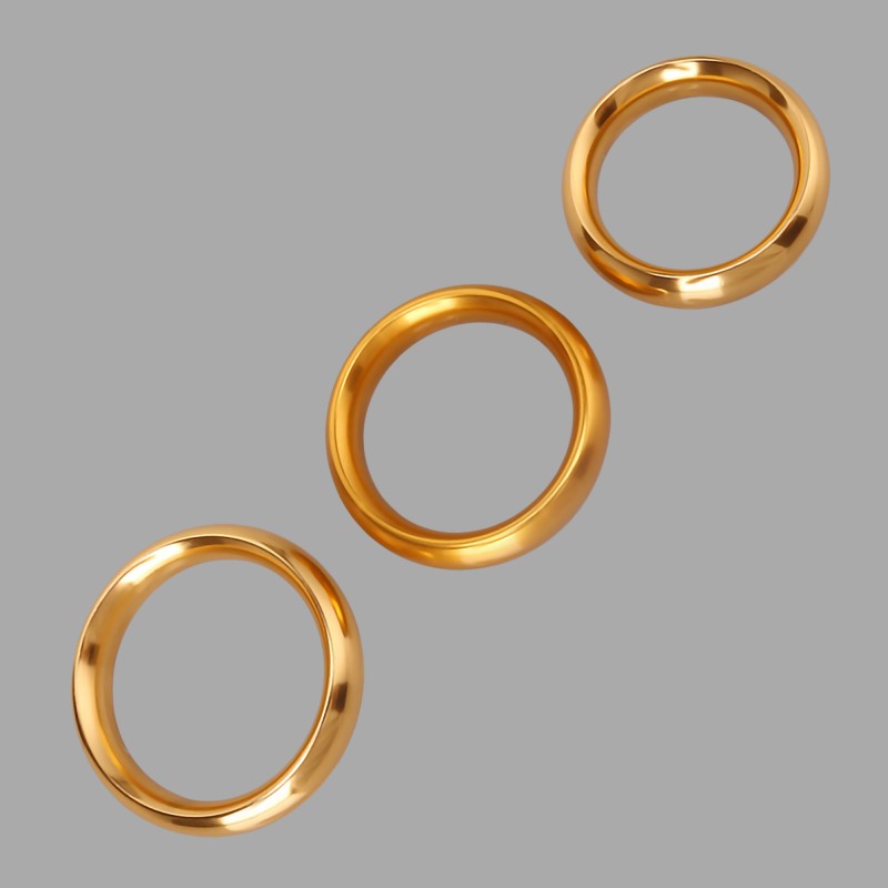 Metal-pikring - AlphaMale - guld - 5