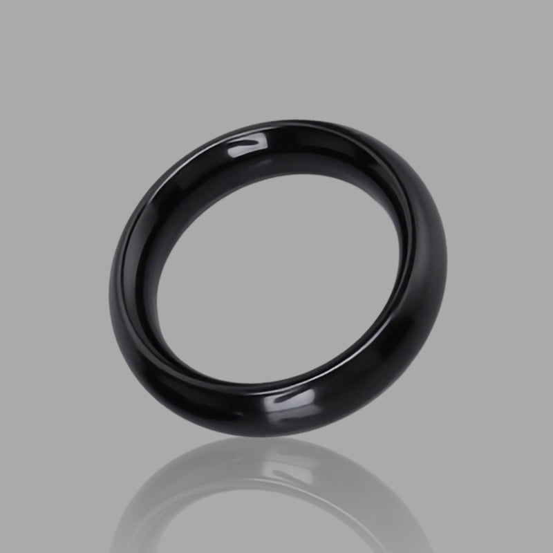 Metal Cock Ring - AlphaMale - black