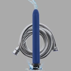 Douche anale en silicone avec tuyau de douche "The Cleaner Set" - 15 cm de long