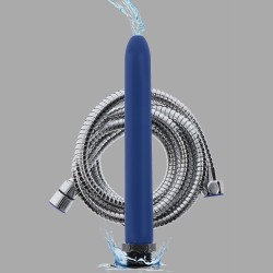 Silicone Anal Douche with Shower Hose "The Cleaner Set" - 15 cm - 5.9 inches