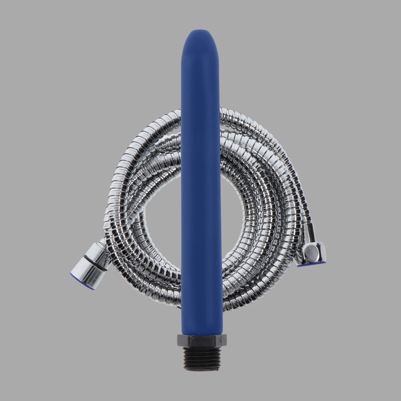 Silicone Anal Douche with Shower Hose "The Cleaner Set" - 15 cm - 5.9 inches