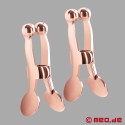 Morsetti BDSM di Dr. Sado - color oro rosa