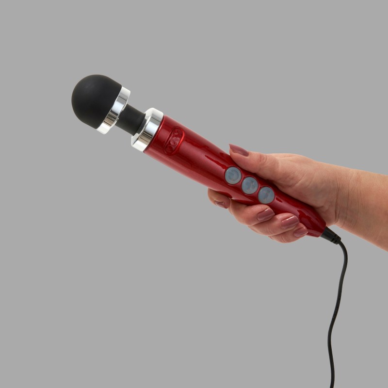 Doxy Die Cast Wand Massager med 3 vægge - Candy Red