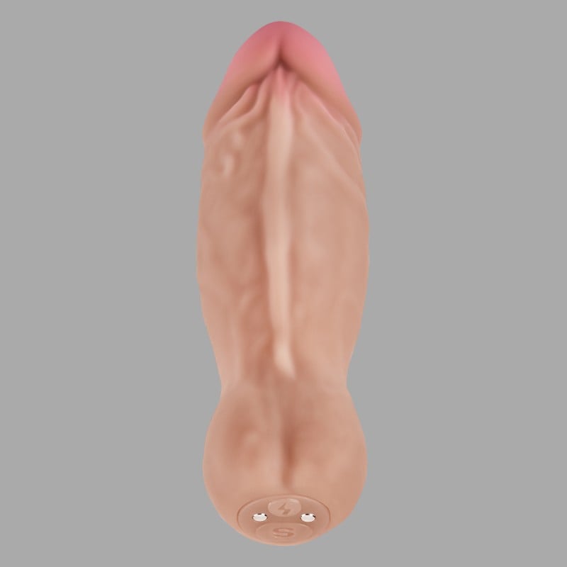 Kleine realistische dildo met vibratie - 11 cm