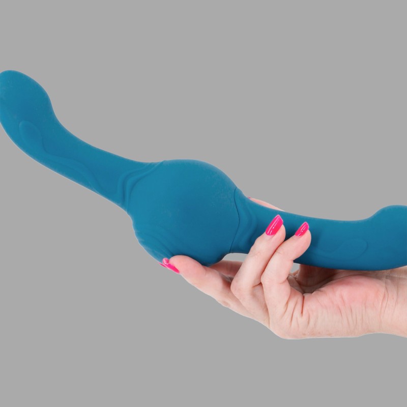 Anal Tsunami - Vibrador duplo com motor de rotação