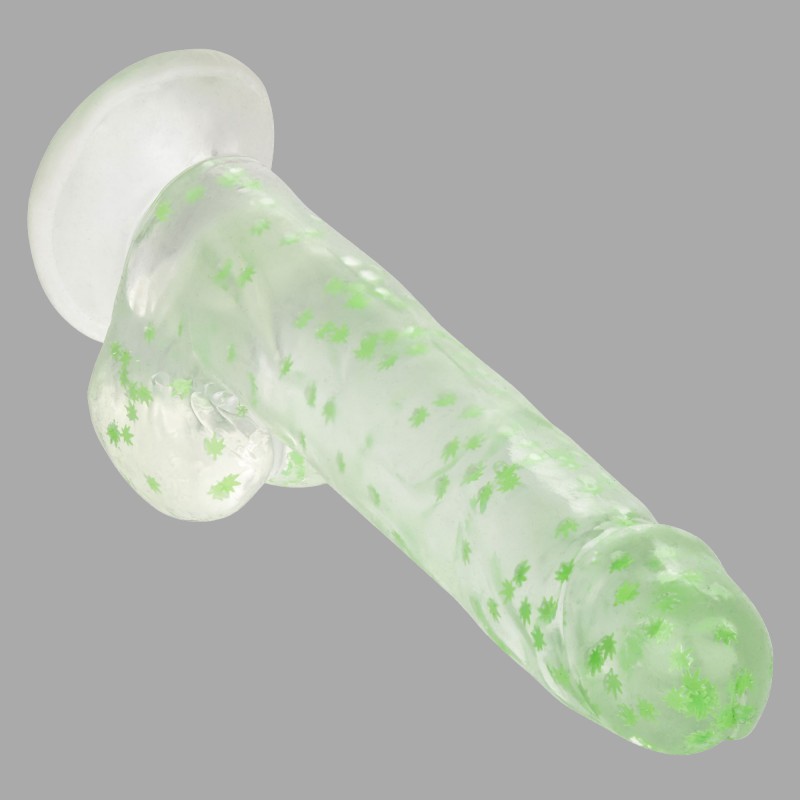 CalExotics'in "Naughty Bits Koleksiyonu "ndan I Leaf Dick Glow Dildo