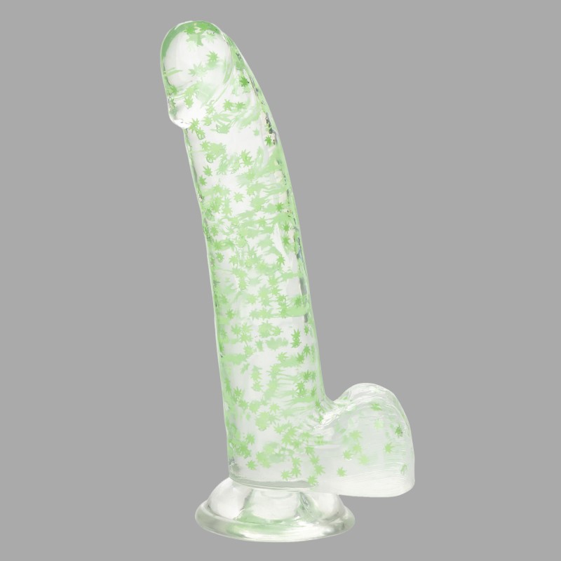 Calexoticsの "Naughty Bits Collection "からI Leaf Dick Glow Dildo。