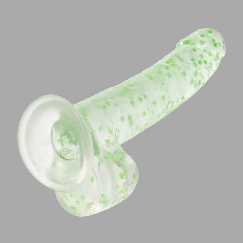 CalExotics'in "Naughty Bits Koleksiyonu "ndan I Leaf Dick Glow Dildo