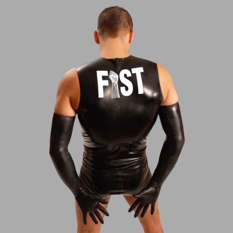 Skulderlange fisting-handsker af latex