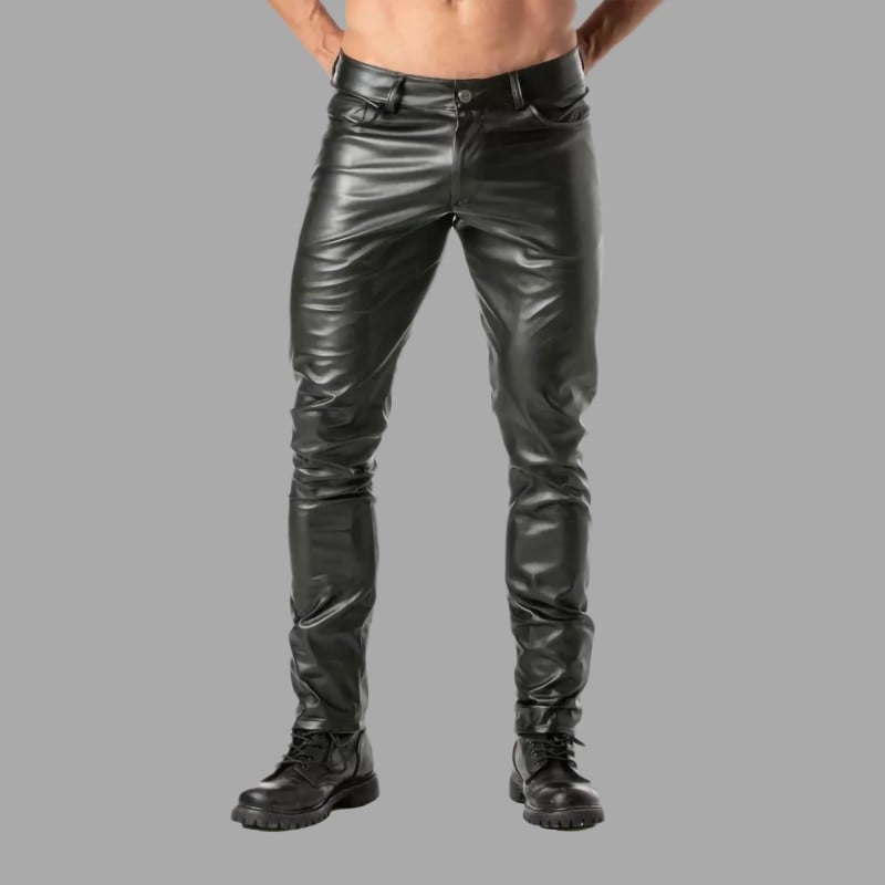 Slim Fit Leather Pants by TOF Paris x MEO