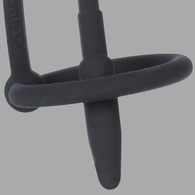 Anel da glande com penis plug - silicone - barreira espermática