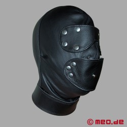 BDSM leren masker met mondknevel - jouw masker voor de ultieme onderwerping - Thumbnail