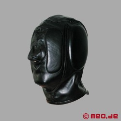Lederen masker bondage voor ontbering