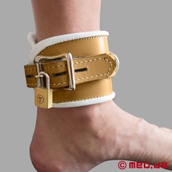 Leather Ankle Cuffs, Lockable and Padded - Hospital Style Collection