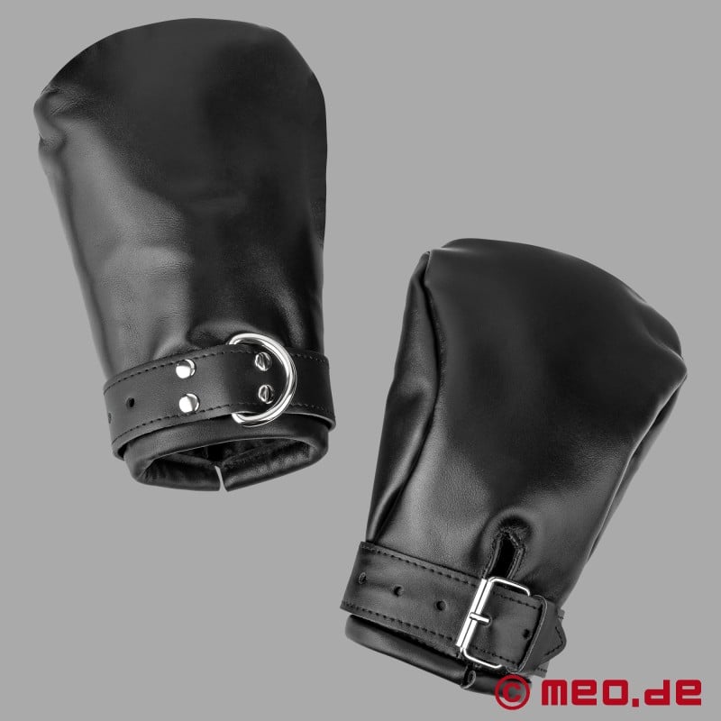 Bondage Fist Mitts aus Leder