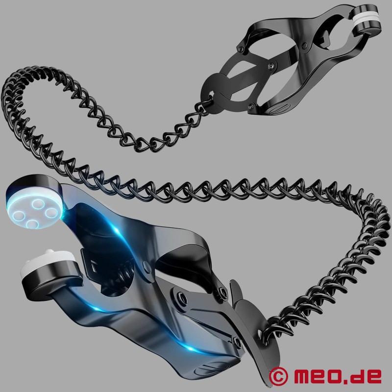 Cleme japoneze pentru sfârcuri - Black Clover Clamps - BDSM clasic