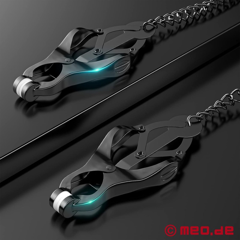 Cleme japoneze pentru sfârcuri - Black Clover Clamps - BDSM clasic