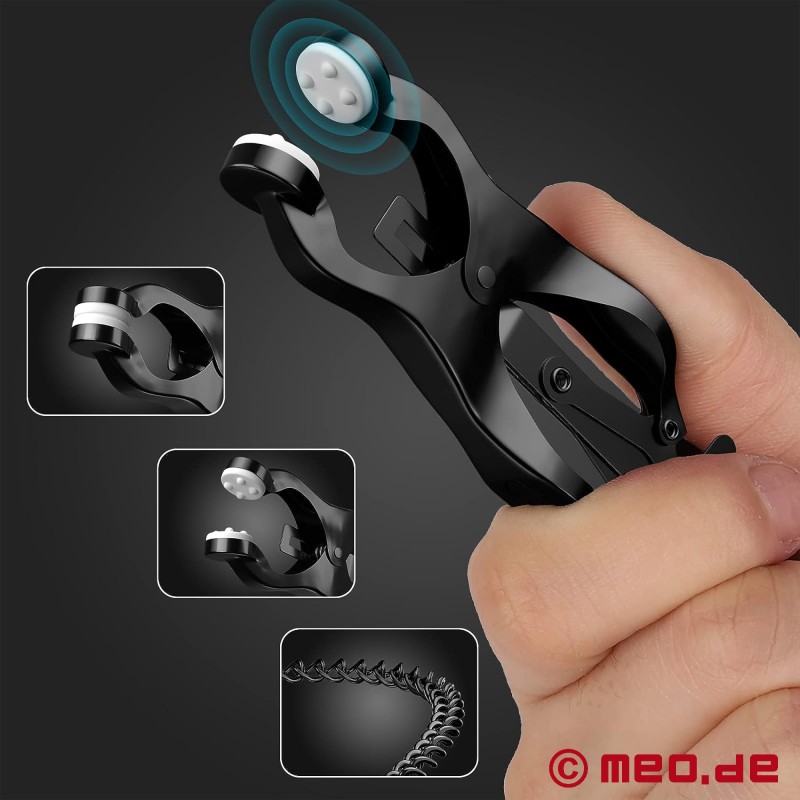 Cleme japoneze pentru sfârcuri - Black Clover Clamps - BDSM clasic