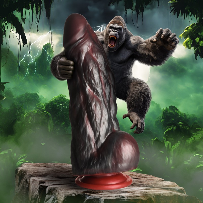 King Kong Dildo - XL silikondildo med sugekopp - 1