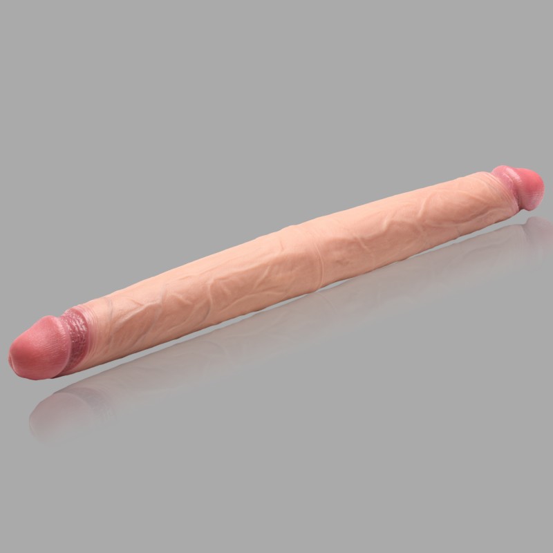 Dildo dublu - Real Skin 15.75-inch de JOCK