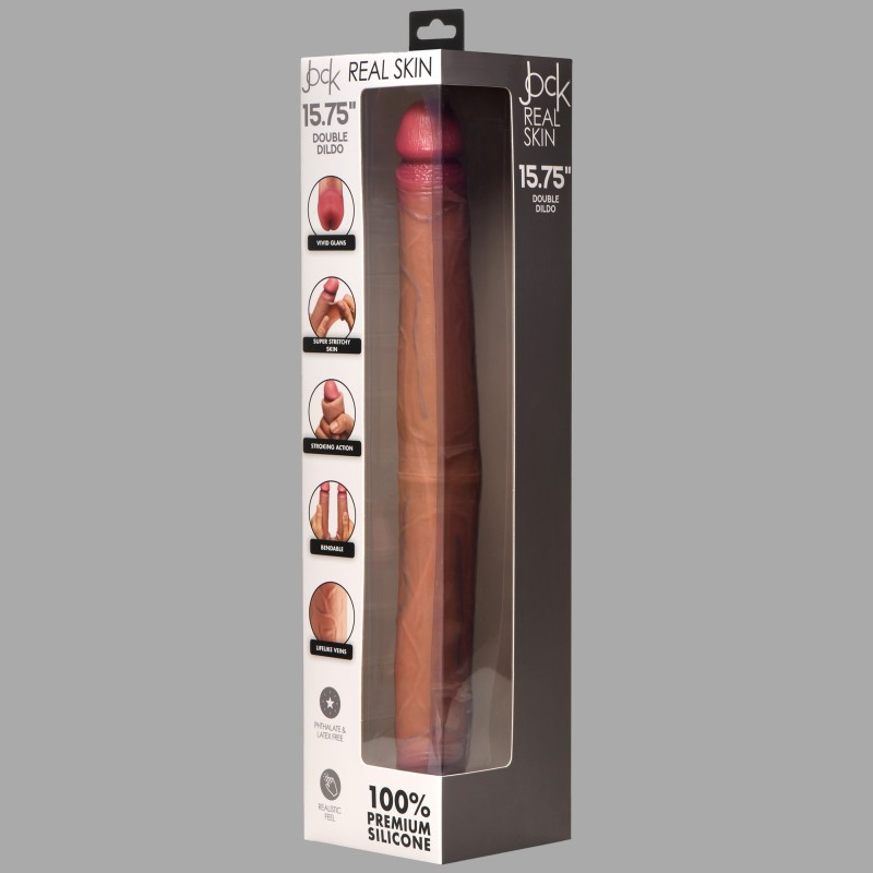 Dildo dublu - Real Skin 15.75-inch de JOCK