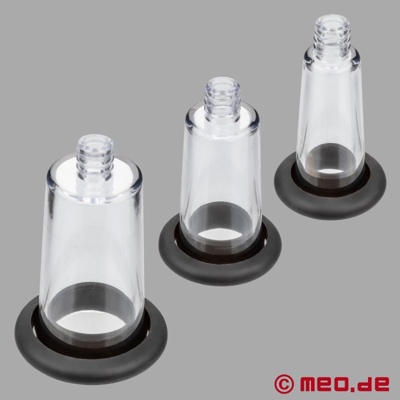 Boundless™ Body Pump Kit - vacuümpomp met drie vacuümcilinders voor tepels, anus en eikel - 2