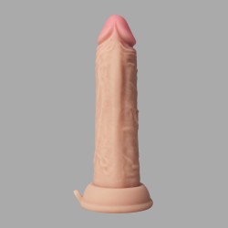 Dildo, vibračné, 6,5 palca, svetlé