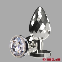 Plug anal de metal com cristal - DiscoDiamond™