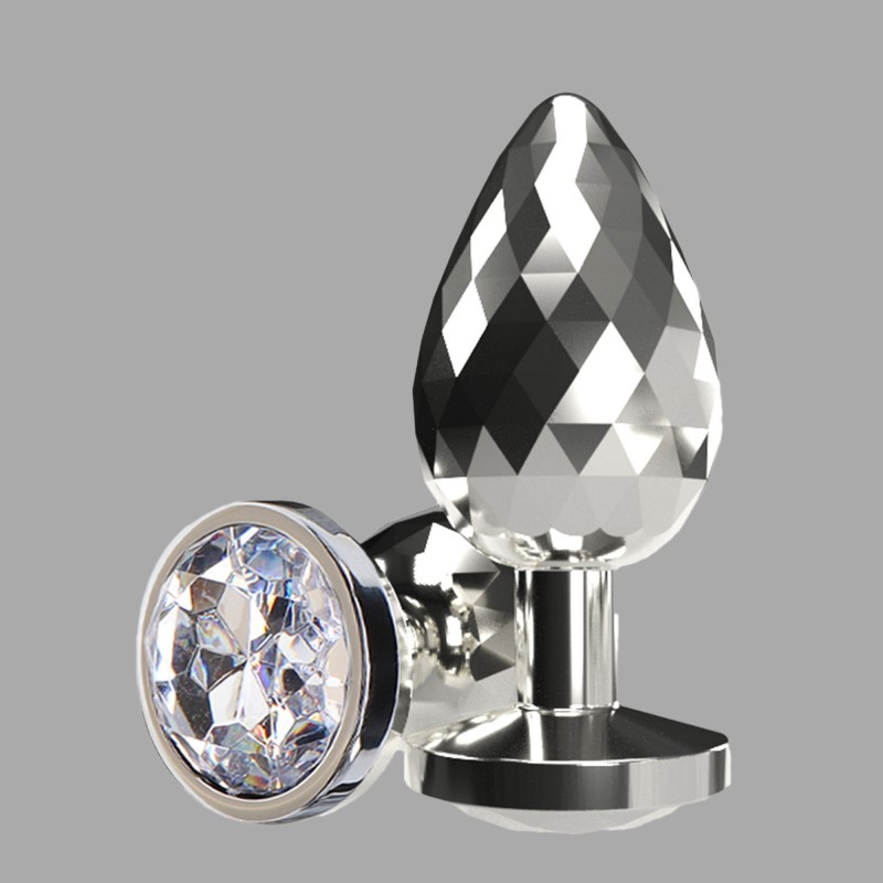 Plug anal de metal com cristal - DiscoDiamond™ - 1