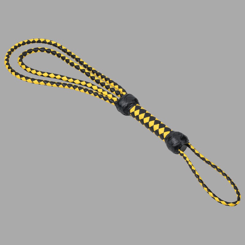The Disciplinarian™ - Black & Yellow Loop Whip by MEO® Germany - 2