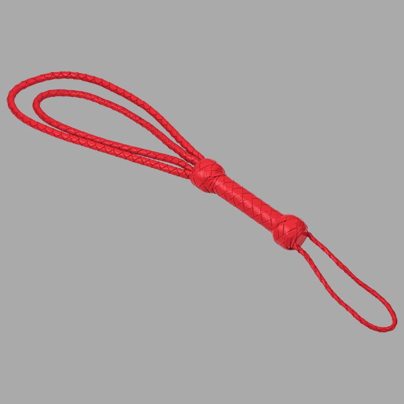 The Disciplinarian™ – Schlaufenpeitsche aus rotem Leder - 2