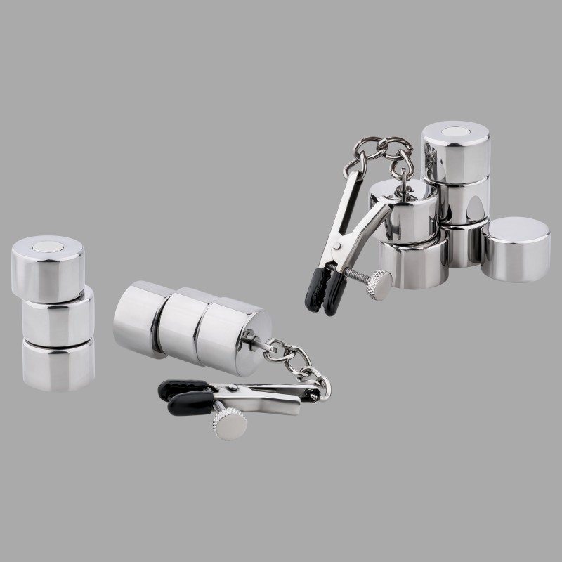PowerPull – Magnetic Nipple Clamps with Stackable Weights - 2