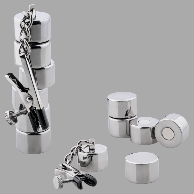 PowerPull – Magnetic Nipple Clamps with Stackable Weights - 4