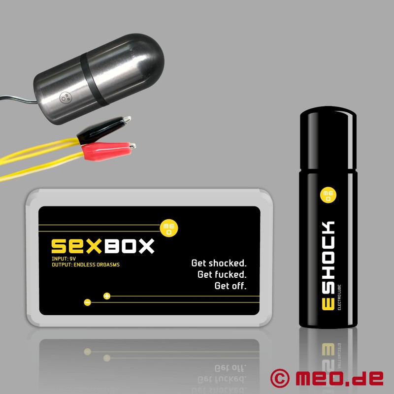 SexBox с аксесоари - устройство за електростимулация на пениса, тестисите, ануса и зърната - MEO Германия