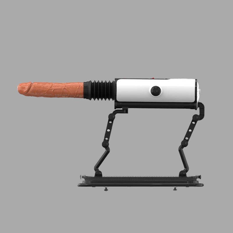 White Devil - Mașină de sex discretă cu dildo - Compatibilă cu Vac-U-Lock