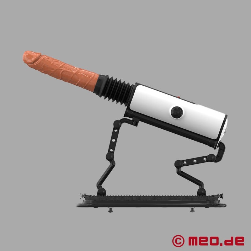 White Devil - Mașină de sex discretă cu dildo - Compatibilă cu Vac-U-Lock