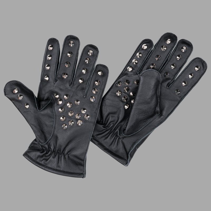 Luvas de couro BDSM com espigões - 2