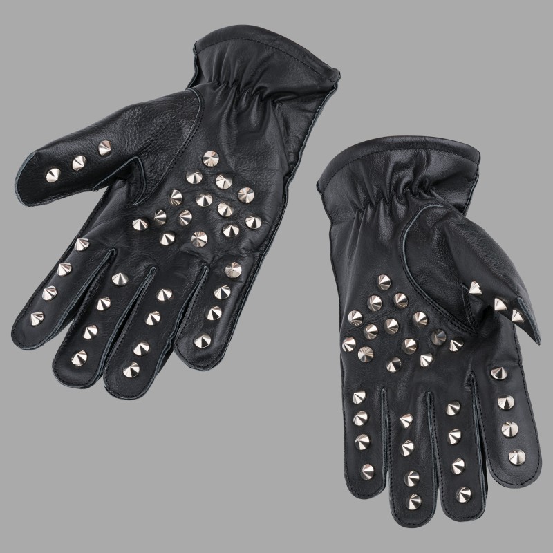 Luvas de couro BDSM com espigões - 3