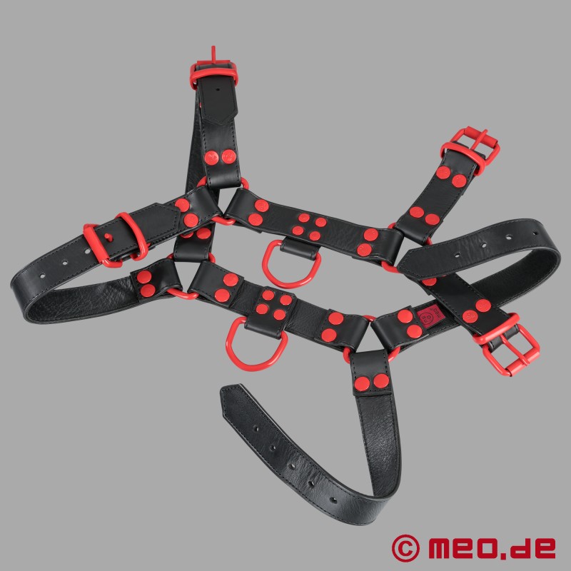 Lædersele til mænd - sort/rød - FetishGear™ by MEO® - 4