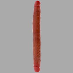 Realistischer Doppeldildo aus Silikon - 35 cm x 3,5 cm ø - mit beweglicher Vorhaut - Thumbnail