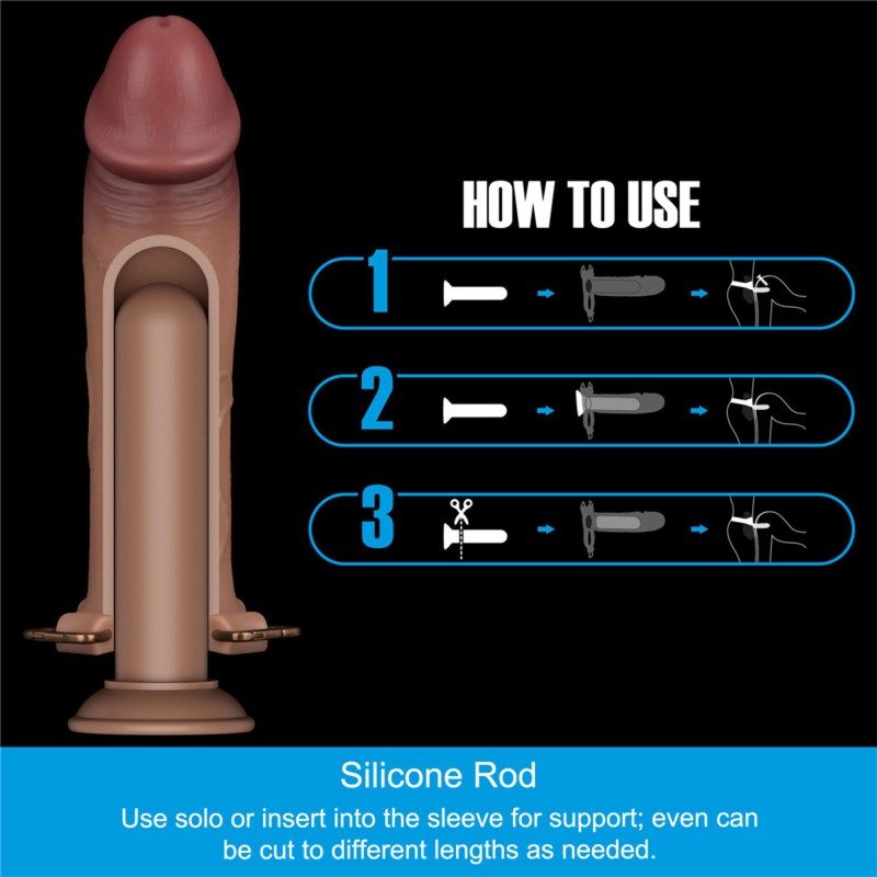 Hyperrealistische Strap-on dildo met holle dildo (26 cm) - Maat L-XL-XXL - 20